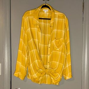 Yellow Plaid Button Down